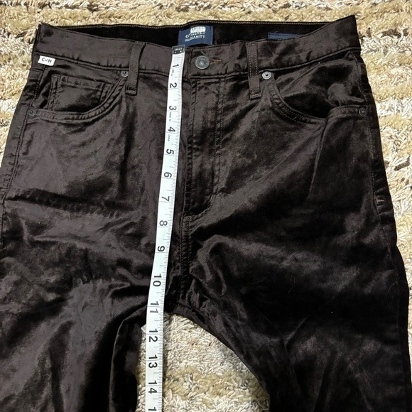 Citizens of Humanity Lilah High Rise Velvet Bootcut Pant Pony Dark Brown Size 27 - Picture 12 of 15